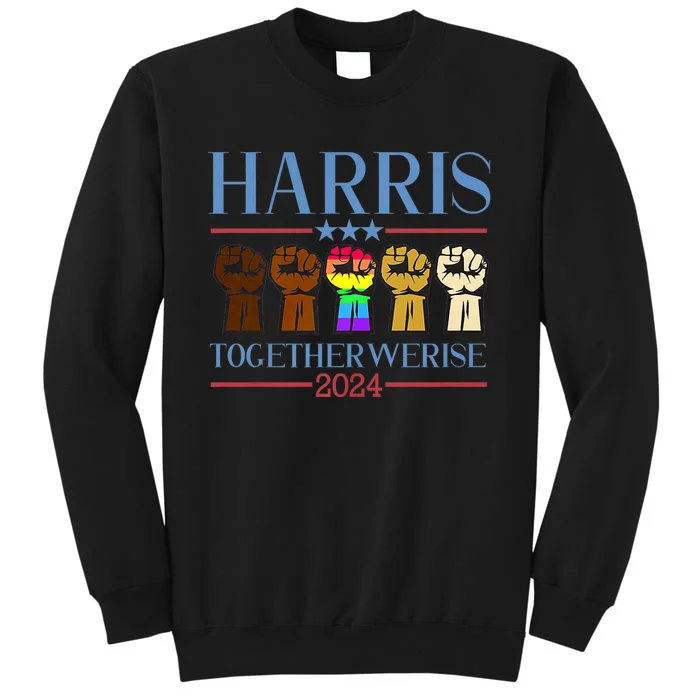 Kamala Harris President Together We Rise 2024 Funny Voting For Kamala Harris Sweatshirt