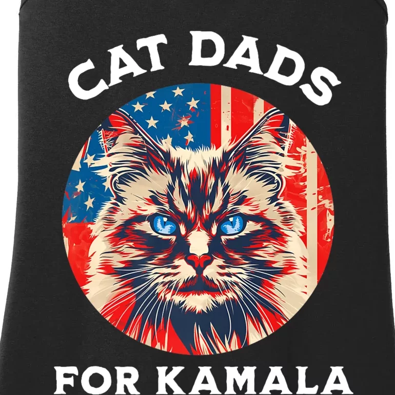 Kamala Harris President 2024 Cat Dads Cat Daddies Ladies Essential Tank