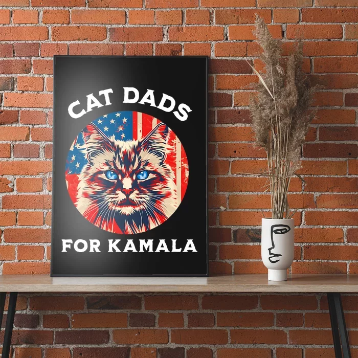 Kamala Harris President 2024 Cat Dads Cat Daddies Poster