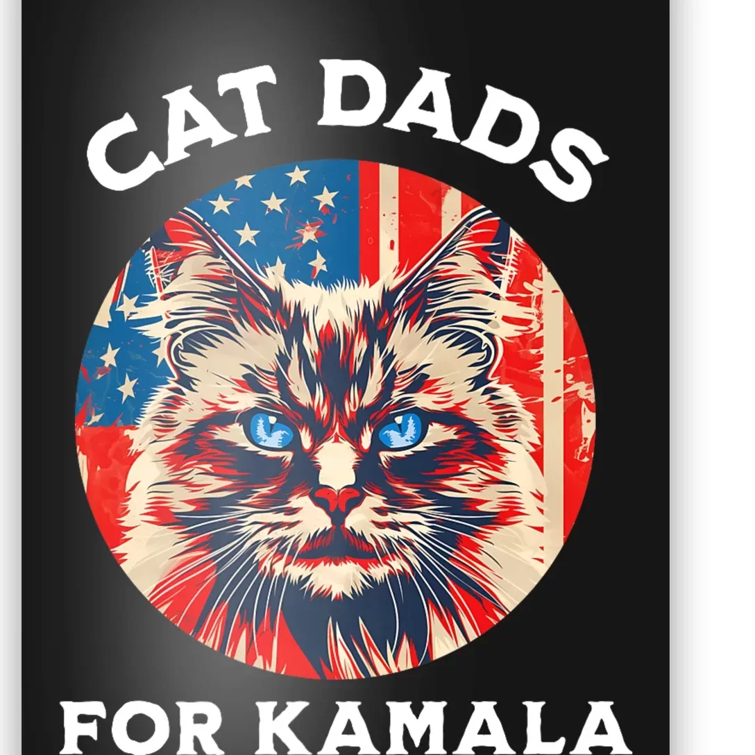 Kamala Harris President 2024 Cat Dads Cat Daddies Poster