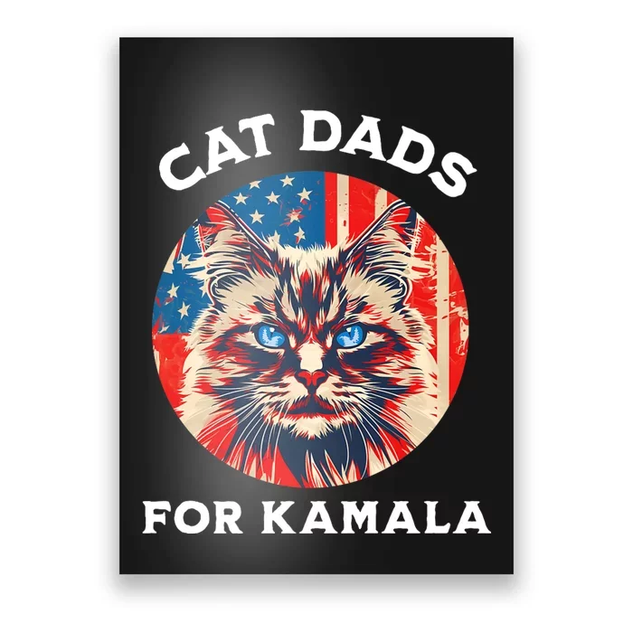 Kamala Harris President 2024 Cat Dads Cat Daddies Poster