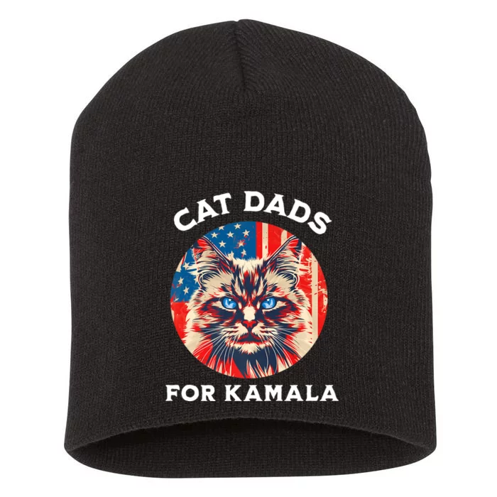 Kamala Harris President 2024 Cat Dads Cat Daddies Short Acrylic Beanie