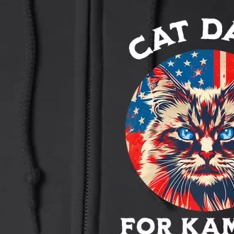 Kamala Harris President 2024 Cat Dads Cat Daddies Full Zip Hoodie