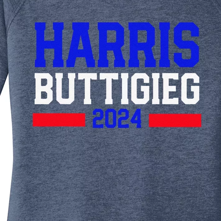 Kamala Harris Pete Buttigieg 2024 Usa President Women's Perfect Tri Tunic Long Sleeve Shirt