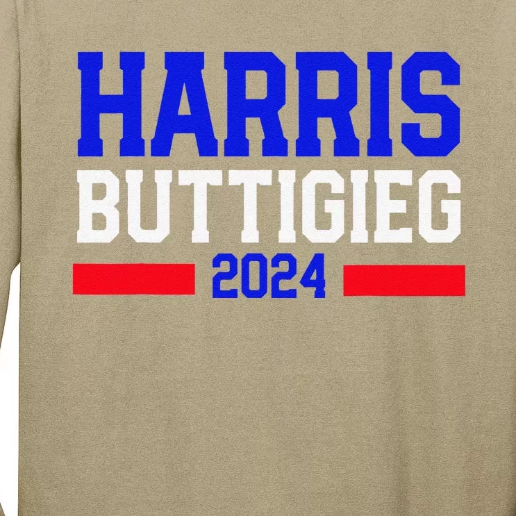 Kamala Harris Pete Buttigieg 2024 Usa President Tall Long Sleeve T-Shirt