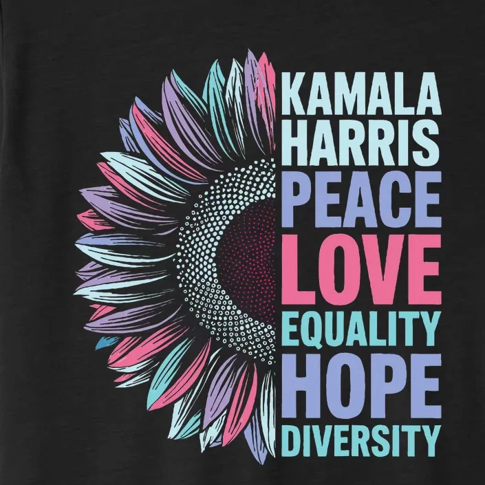 Kamala Harris Peace Love Equality Hope Diversity ChromaSoft Performance T-Shirt