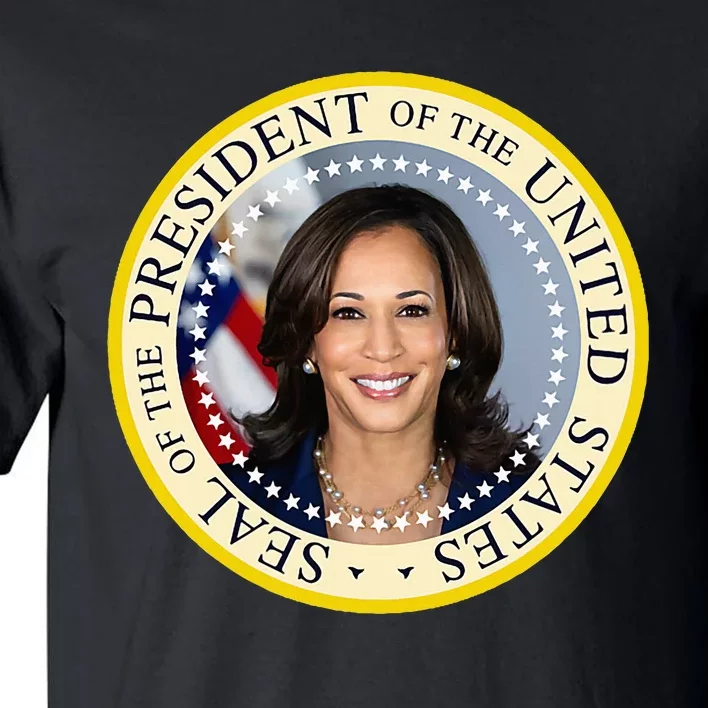 Kamala Harris Presidential Seal Portrait Tall T-Shirt