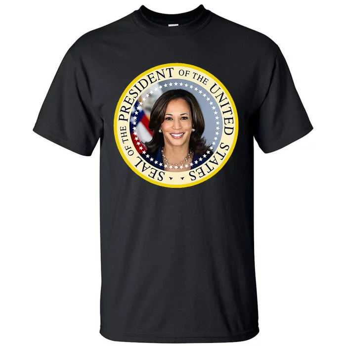 Kamala Harris Presidential Seal Portrait Tall T-Shirt