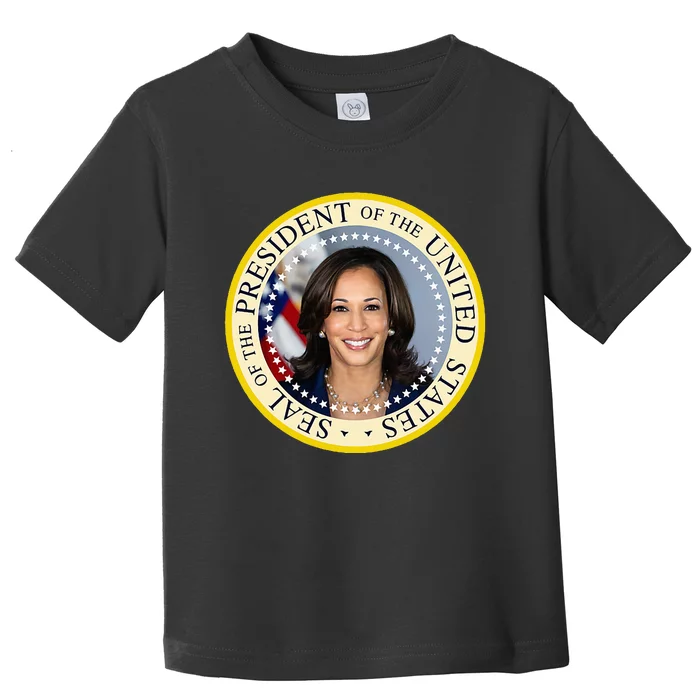 Kamala Harris Presidential Seal Portrait Toddler T-Shirt