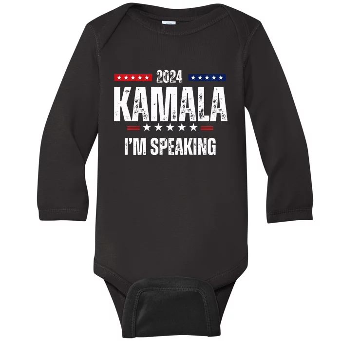 Kamala Harris Quote Im Speaking For 2024 Baby Long Sleeve Bodysuit