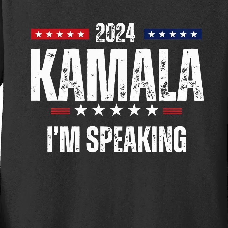 Kamala Harris Quote Im Speaking For 2024 Kids Long Sleeve Shirt