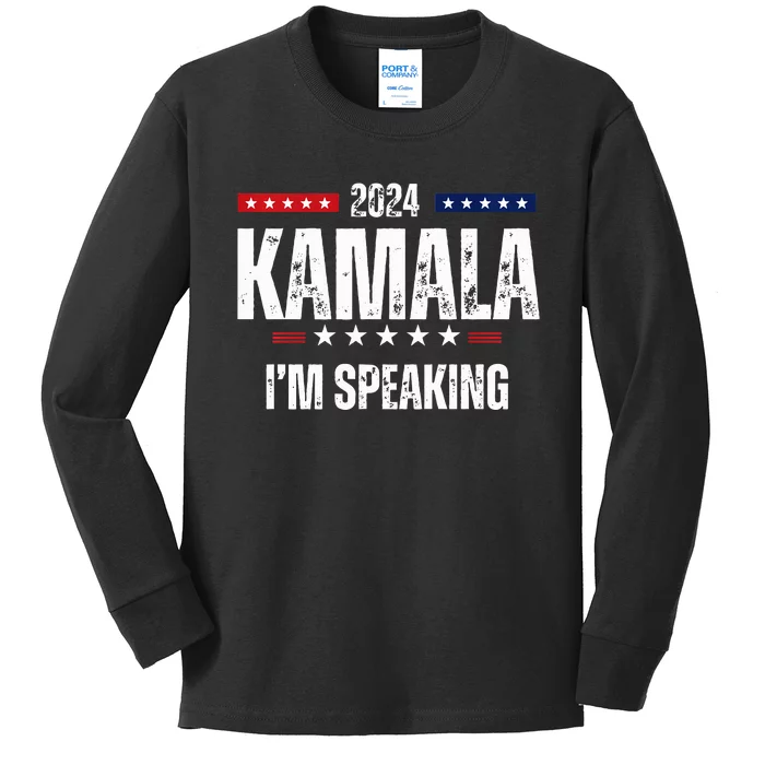 Kamala Harris Quote Im Speaking For 2024 Kids Long Sleeve Shirt