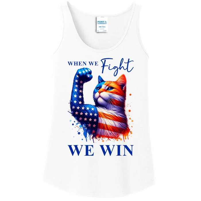 Kamala Harris Quote When We Fight We Win Ladies Essential Tank