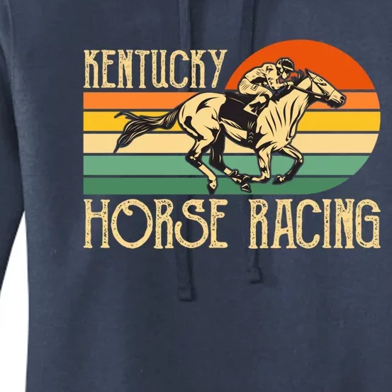 Kentucky Horse Racing Fan Retro Derby Racing Festival Party Gift Women's Pullover Hoodie