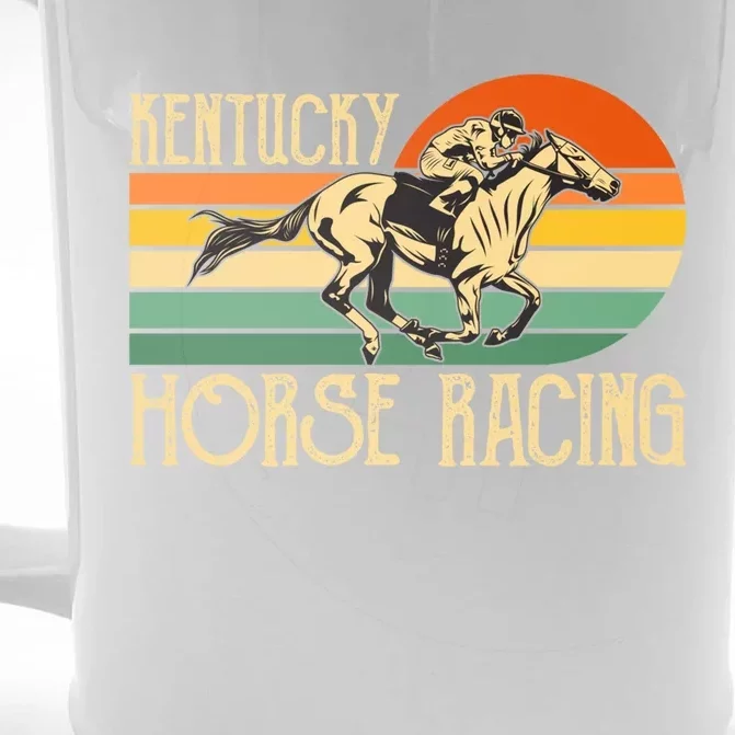 Kentucky Horse Racing Fan Retro Derby Racing Festival Party Gift Front & Back Beer Stein