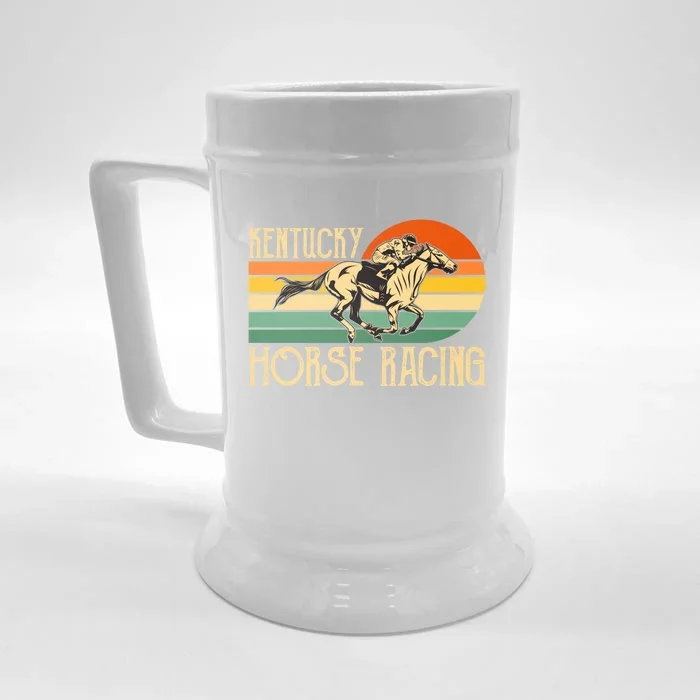 Kentucky Horse Racing Fan Retro Derby Racing Festival Party Gift Front & Back Beer Stein