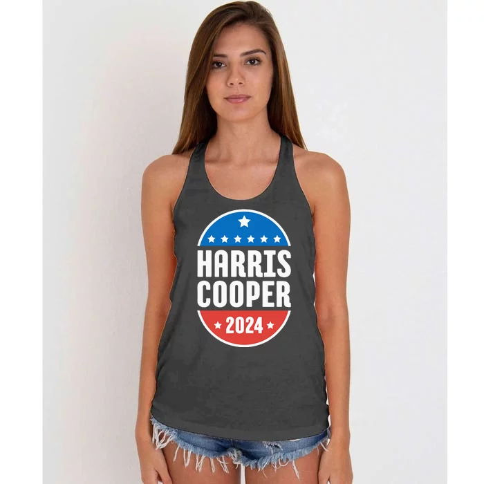 Kamala Harris Roy Cooper 2024 Election Democrat Women's Knotted Racerback Tank