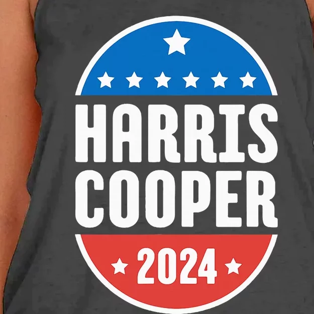 Kamala Harris Roy Cooper 2024 Election Democrat Women's Knotted Racerback Tank