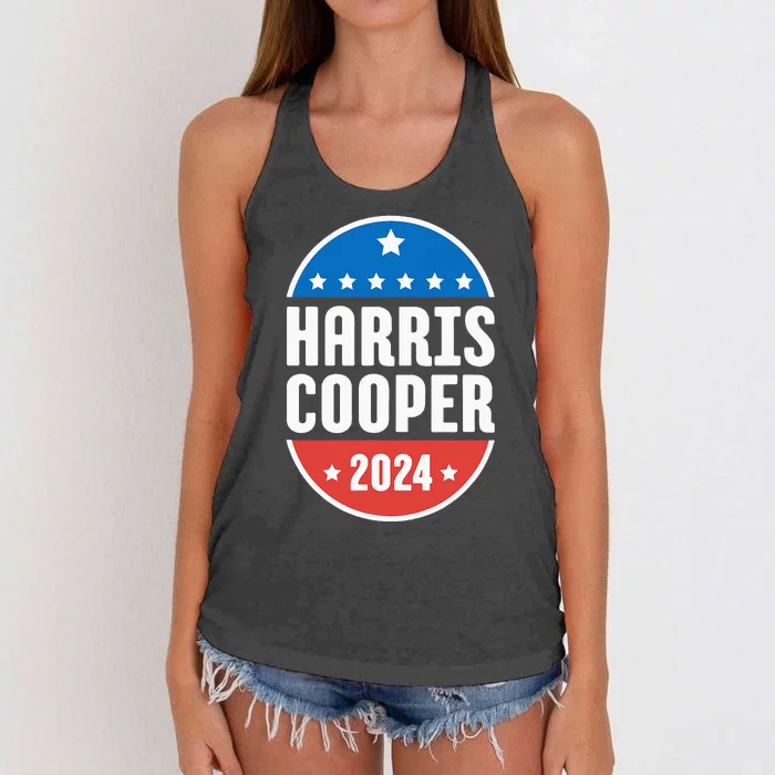 Kamala Harris Roy Cooper 2024 Election Democrat Women's Knotted Racerback Tank