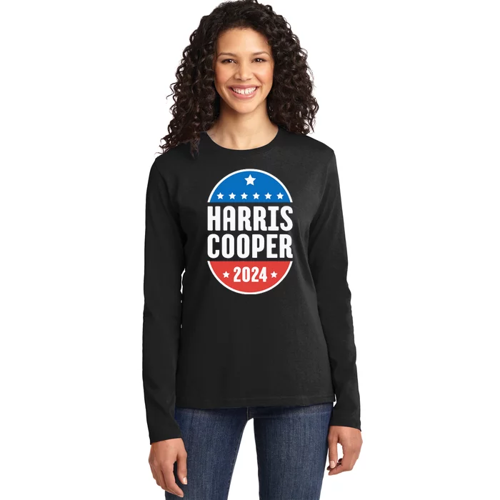 Kamala Harris Roy Cooper 2024 Election Democrat Ladies Long Sleeve Shirt