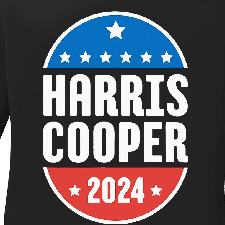 Kamala Harris Roy Cooper 2024 Election Democrat Ladies Long Sleeve Shirt