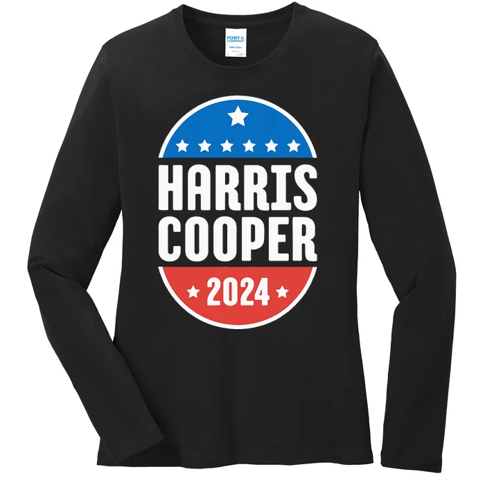 Kamala Harris Roy Cooper 2024 Election Democrat Ladies Long Sleeve Shirt