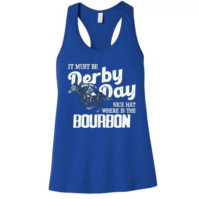 Kentucky Horse Racing Mint Juleps Funny Derby Day Gift Women's Racerback Tank