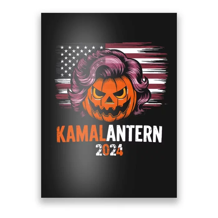 Kamala Harris Retro Halloween Jack O Lantern Flag 2024 Poster