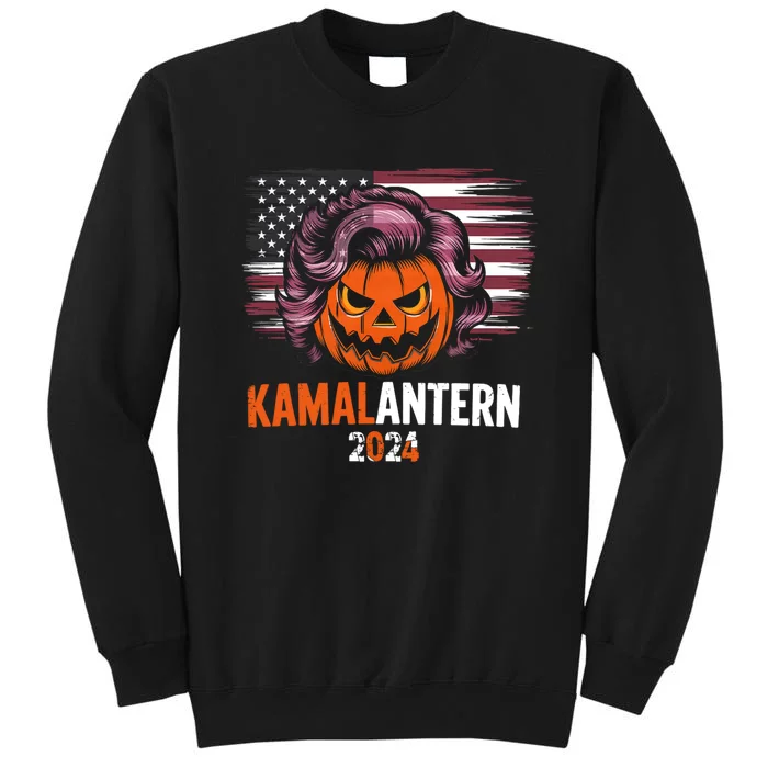 Kamala Harris Retro Halloween Jack O Lantern Flag 2024 Tall Sweatshirt