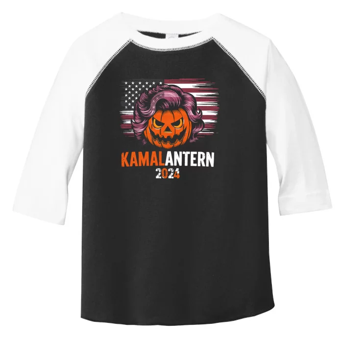 Kamala Harris Retro Halloween Jack O Lantern Flag 2024 Toddler Fine Jersey T-Shirt