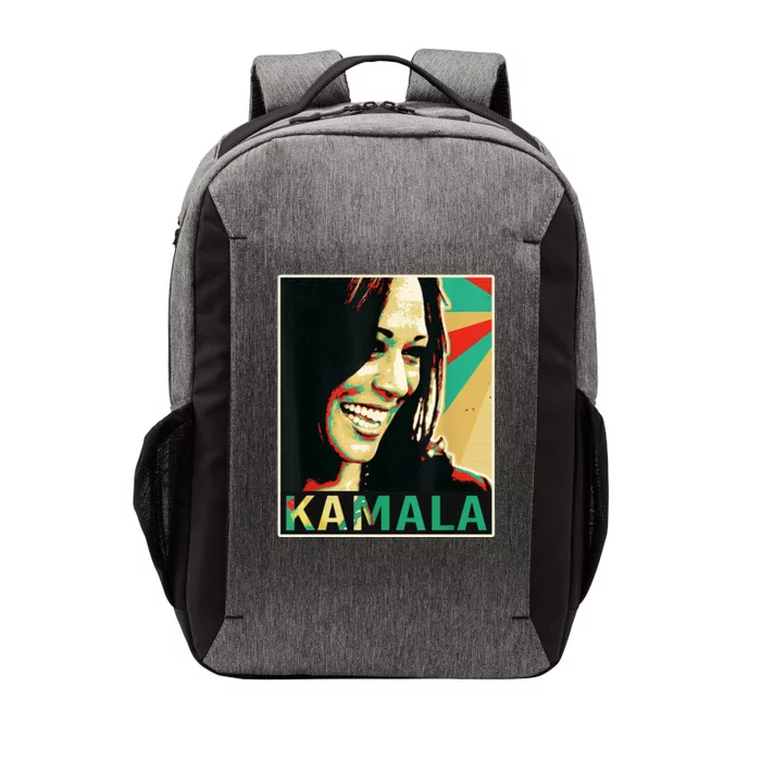 Kamala Harris Retro Portrait Vector Backpack