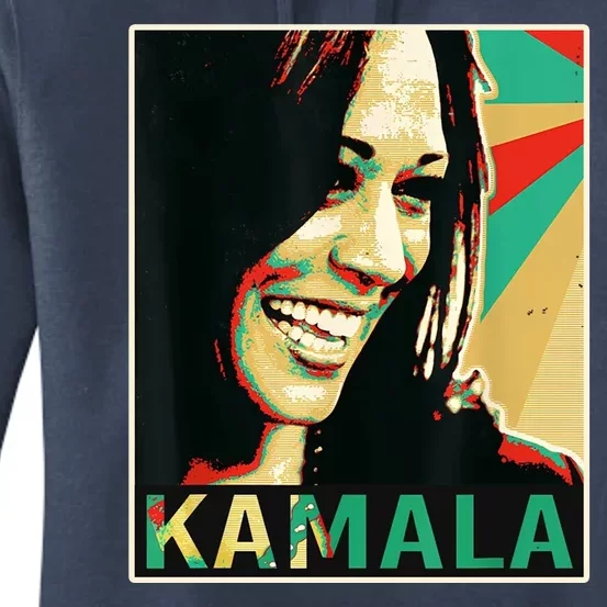 Kamala Harris Retro Portrait Women's Pullover Hoodie