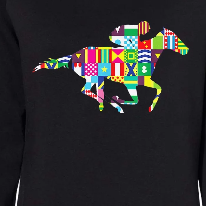 Kentucky Horse Racing Silks Womens California Wash Sweatshirt