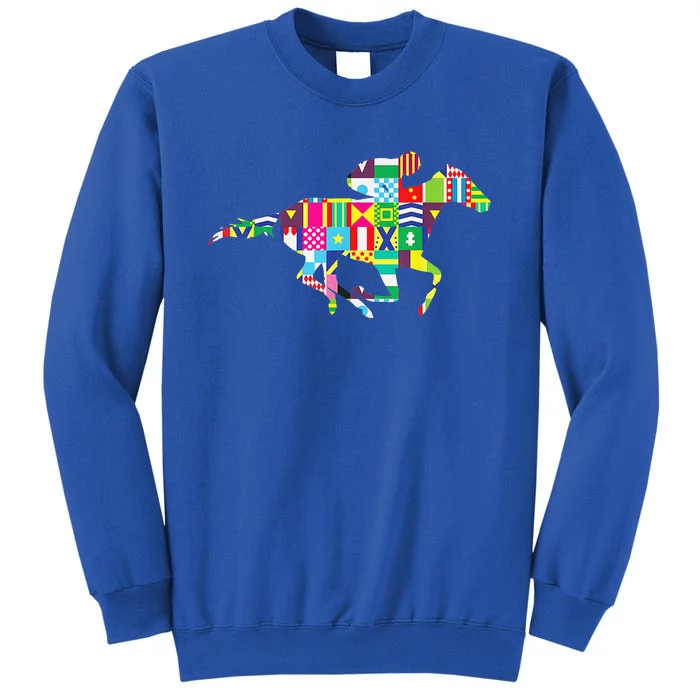 Kentucky Horse Racing Silks Tall Sweatshirt