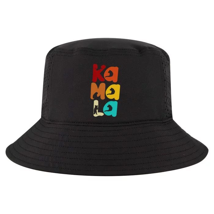 Kamala Harris Retro Cat Typography Cat Lady Kamala Harris Cool Comfort Performance Bucket Hat