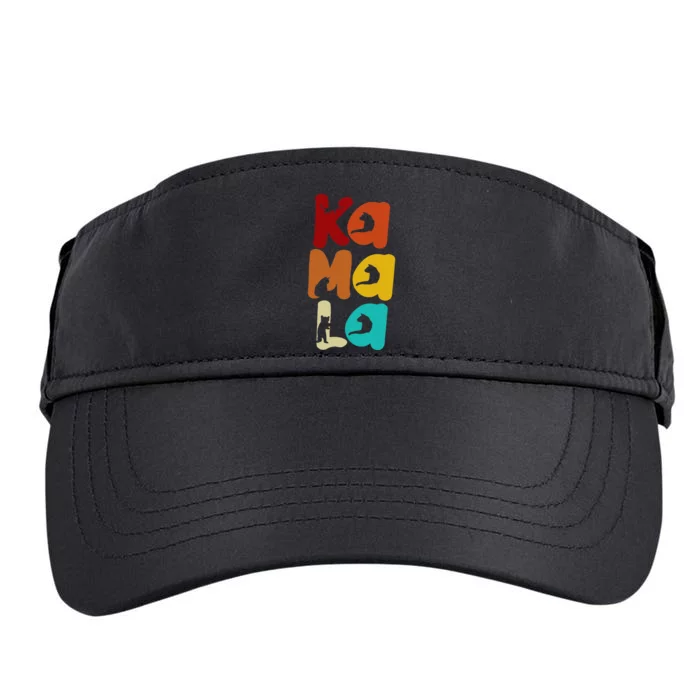 Kamala Harris Retro Cat Typography Cat Lady Kamala Harris Adult Drive Performance Visor