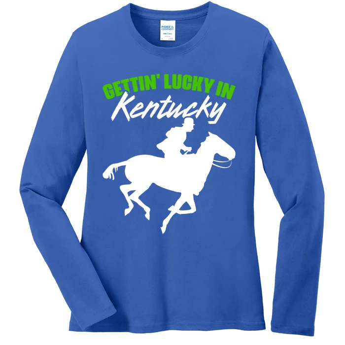 Kentucky Horse Racing Derby Horseback Riding Horse Lovers Gift Ladies Long Sleeve Shirt