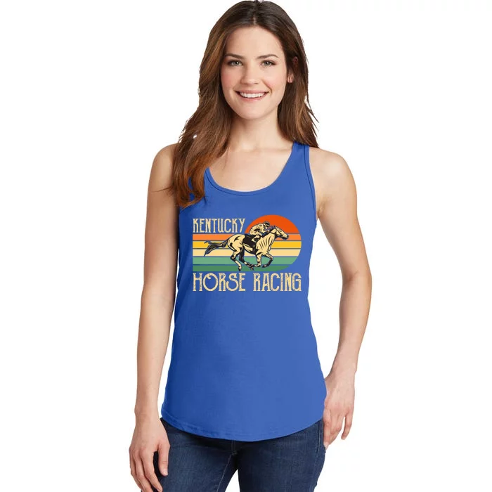 Kentucky Horse Racing Fan Retro Derby Racing Festival Party Gift Ladies Essential Tank