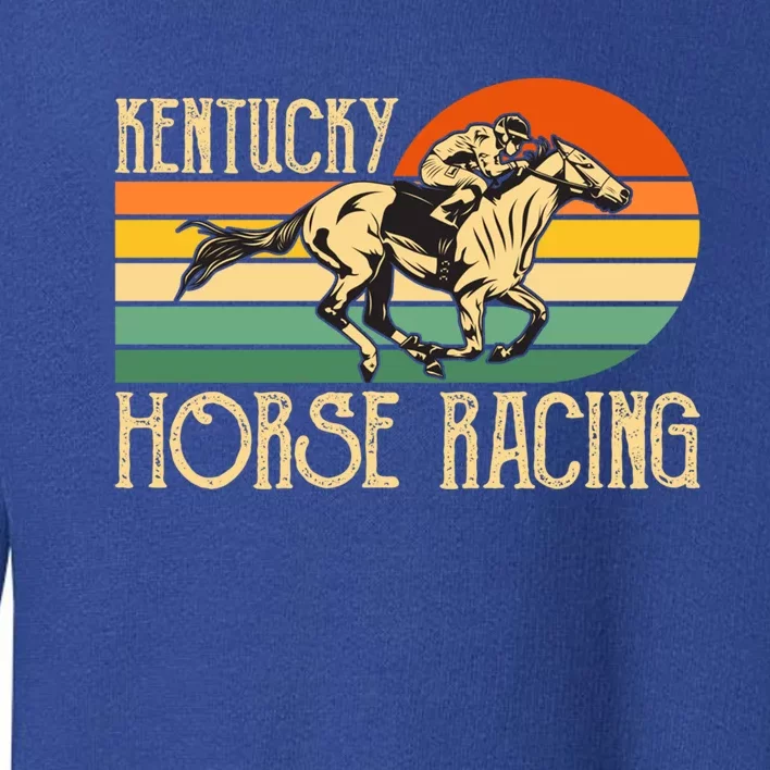 Kentucky Horse Racing Fan Retro Derby Racing Festival Party Gift Toddler Sweatshirt