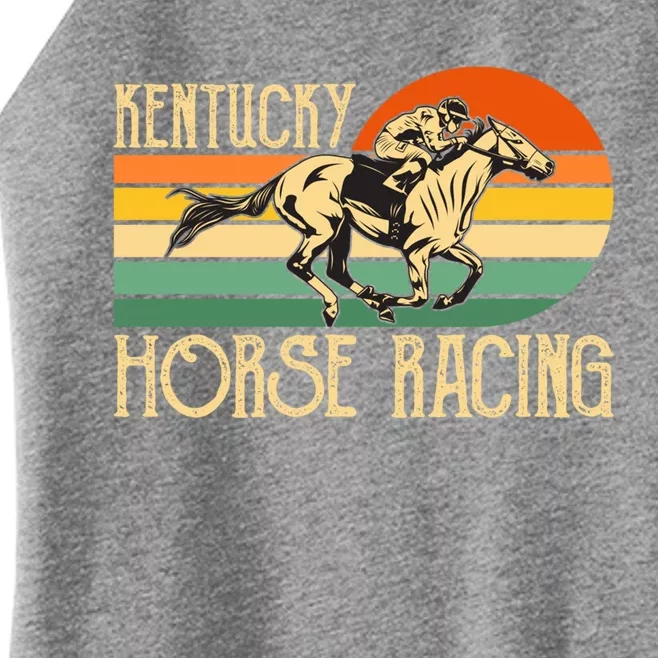 Kentucky Horse Racing Fan Retro Derby Racing Festival Party Gift Women’s Perfect Tri Rocker Tank