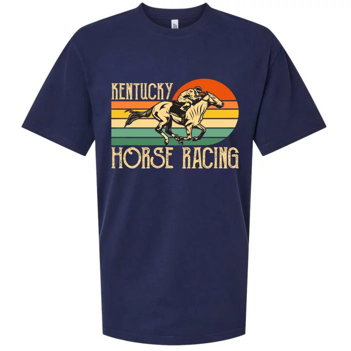 Kentucky Horse Racing Fan Retro Derby Racing Festival Party Gift Sueded Cloud Jersey T-Shirt