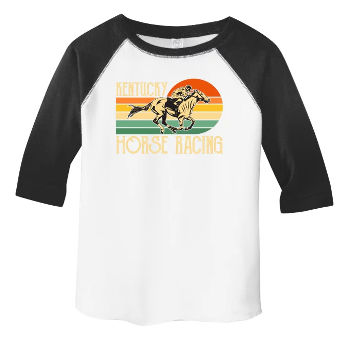 Kentucky Horse Racing Fan Retro Derby Racing Festival Party Gift Toddler Fine Jersey T-Shirt