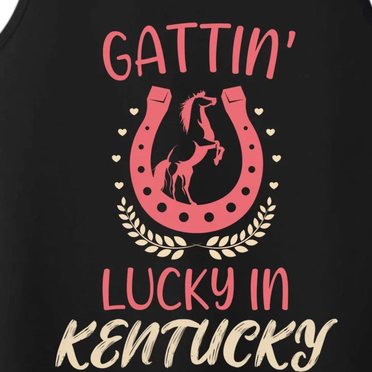 Kentucky Horse Racing Lucky Betting Riding Fun Derby Day Gift Performance Tank