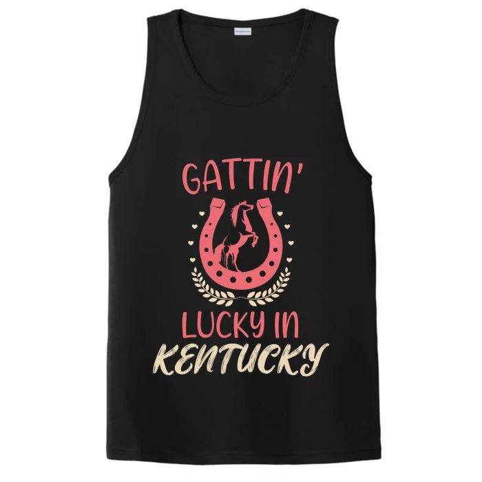 Kentucky Horse Racing Lucky Betting Riding Fun Derby Day Gift Performance Tank