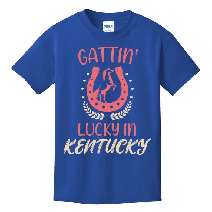 Kentucky Horse Racing Lucky Betting Riding Fun Derby Day Gift Kids T-Shirt