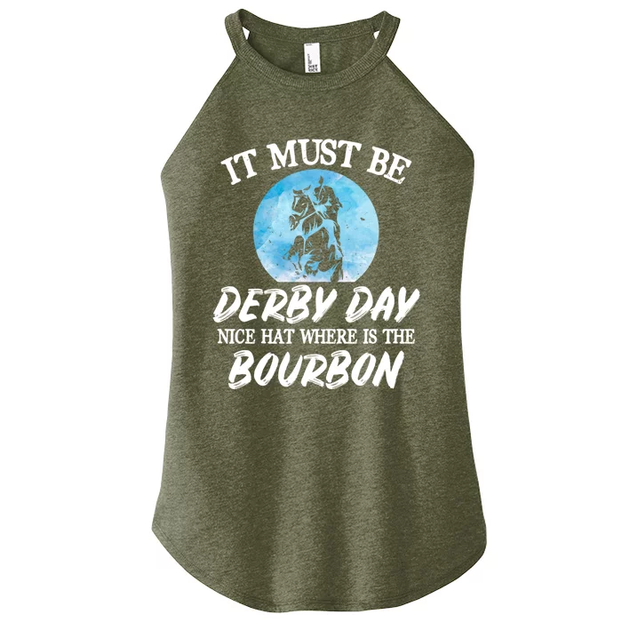 Kentucky Horse Racing Mint Juleps Funny Derby Day Gift Women’s Perfect Tri Rocker Tank