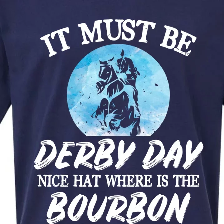 Kentucky Horse Racing Mint Juleps Funny Derby Day Gift Sueded Cloud Jersey T-Shirt