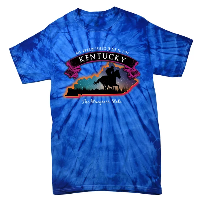 Kentucky Horse Racing Souvenir Great Gift Tie-Dye T-Shirt