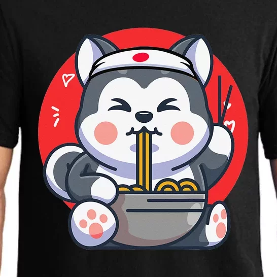 Kawaii Husky Ra Cute Japanese Manga Anime Dog Lovers Pajama Set