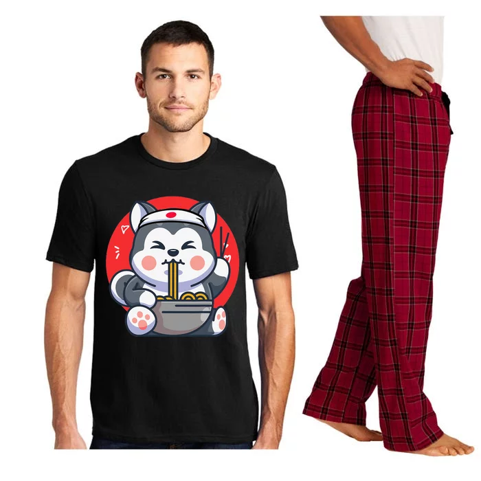 Kawaii Husky Ra Cute Japanese Manga Anime Dog Lovers Pajama Set